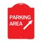 Signmission Parking Area Up Right Arrow, Red & White Aluminum Architectural Sign, 18" x 24", RW-1824-24613 A-DES-RW-1824-24613 - alternate 1